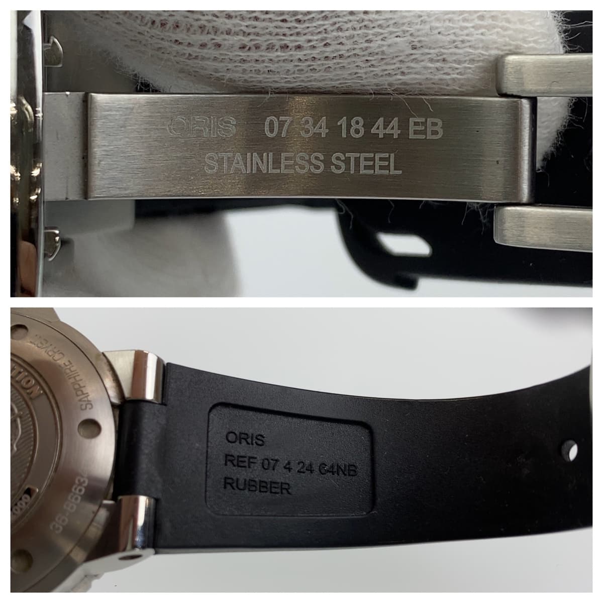 ORIS Aquis Date Blue Black Stainless Steel / Silicone 01 733 7730 4185 07 34 18 44 EB Wristwatch Waterproof Automatic Blue Dial Men's