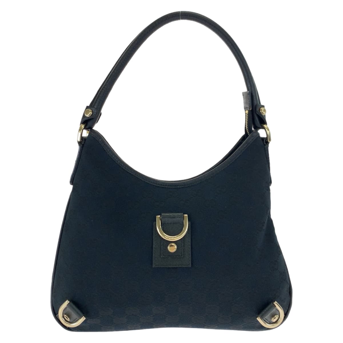 10519
GUCCI グッチ アビー ブラック 黒 GGキャンバス / レザー 130738 ハンドバッグ トートバッグ  レディース