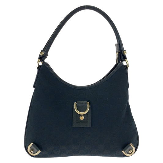 10519
GUCCI グッチ アビー ブラック 黒 GGキャンバス / レザー 130738 ハンドバッグ トートバッグ  レディース