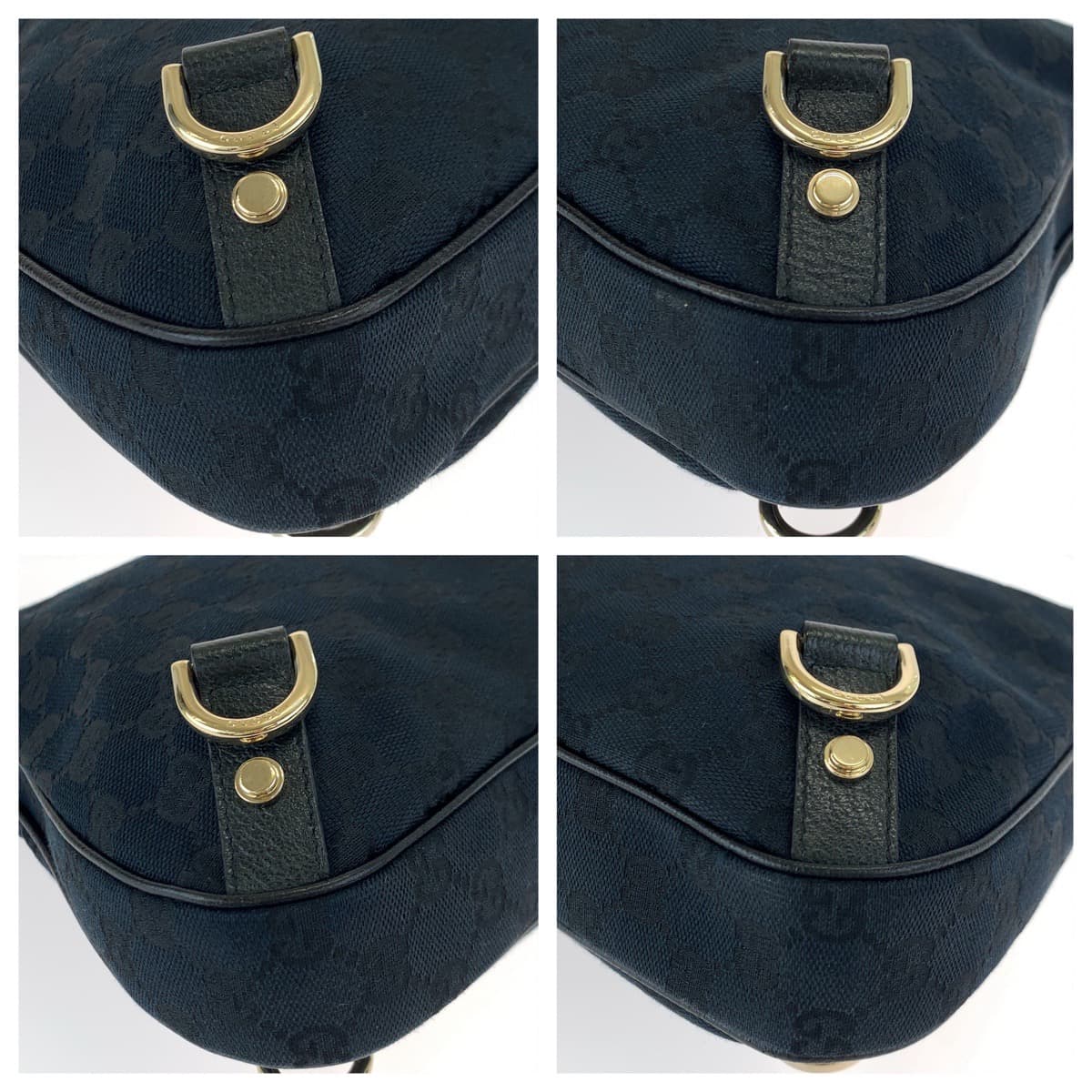 10519
GUCCI グッチ アビー ブラック 黒 GGキャンバス / レザー 130738 ハンドバッグ トートバッグ  レディース