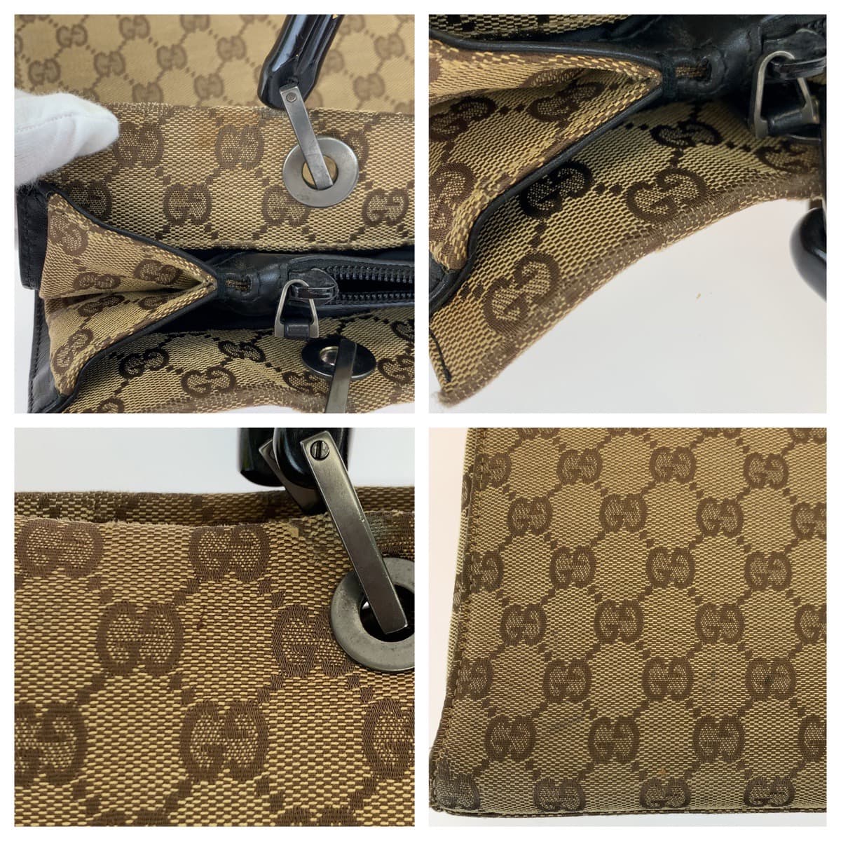 GUCCI グッチ バンブー GGキャンバス 0021010 ハンドバッグ トートバッグ  レディース