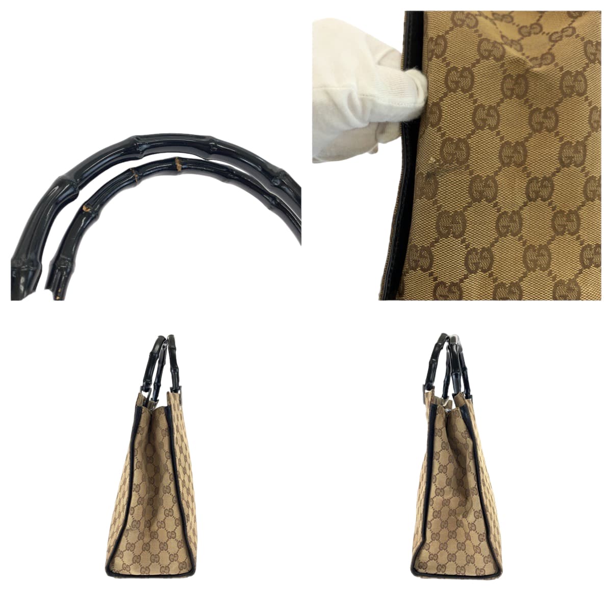 GUCCI グッチ バンブー GGキャンバス 0021010 ハンドバッグ トートバッグ  レディース