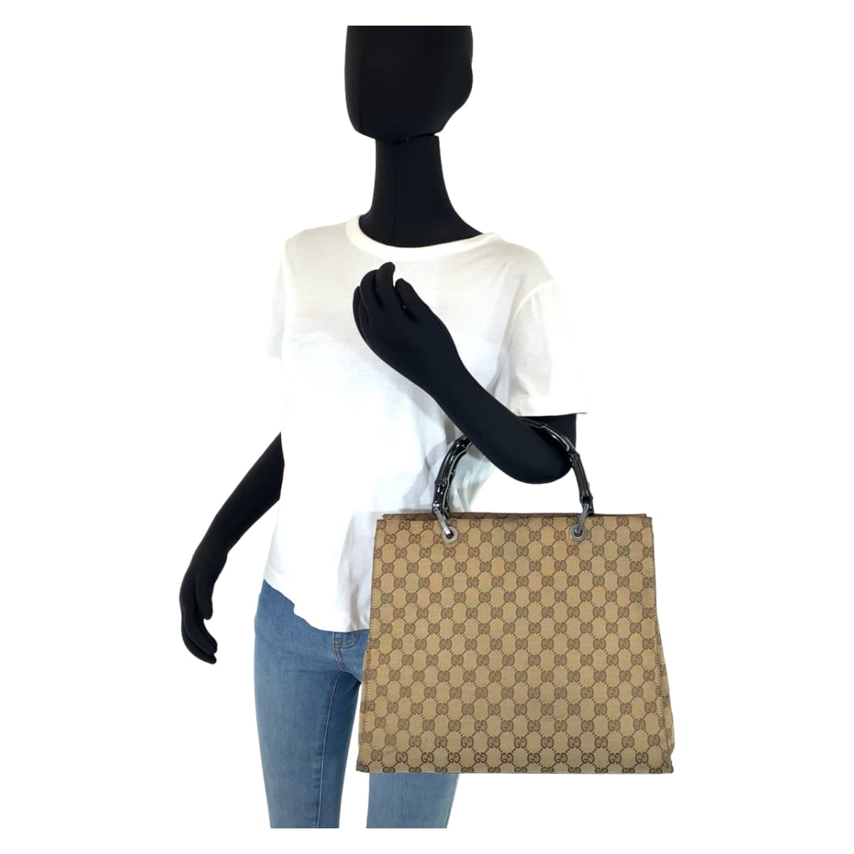 GUCCI グッチ バンブー GGキャンバス 0021010 ハンドバッグ トートバッグ  レディース