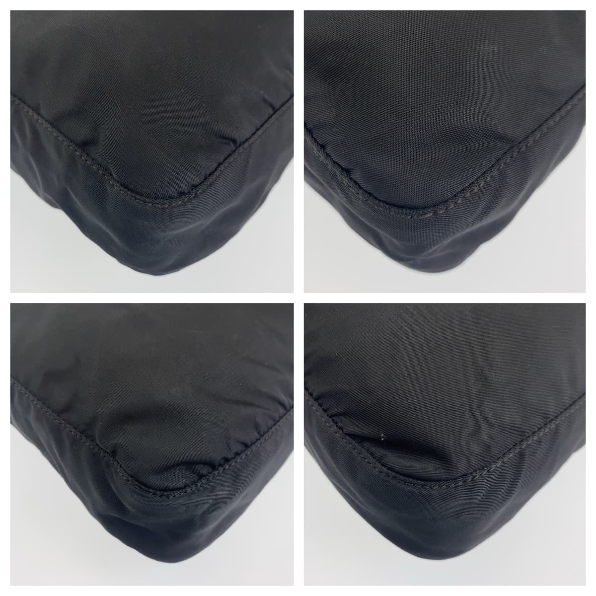 10520
PRADA プラダ テスート 三角ロゴプレート ブラック シルバー金具 ナイロン トートバッグ ショルダーバック  レディース