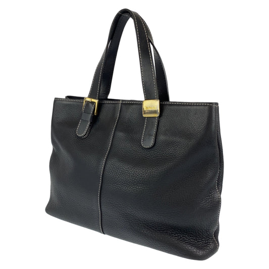 BURBERRY バーバリー ノバチェック ロゴプレート ブラック 黒 ゴールド金具 レザー ハンドバッグ トートバッグ  レディース