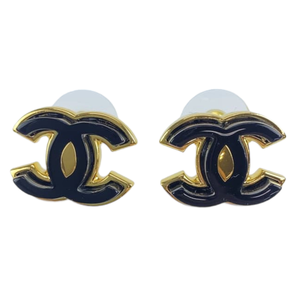 CHANEL シャネル ココマーク  ブラック 黒 ゴールド金具 プラスチック / メタル ワンポイント アクセサリー  レディース