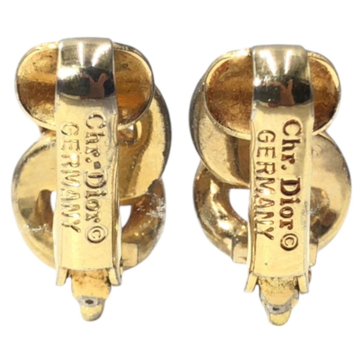 12830
 Dior Vintage Gold Metal Earrings for Women