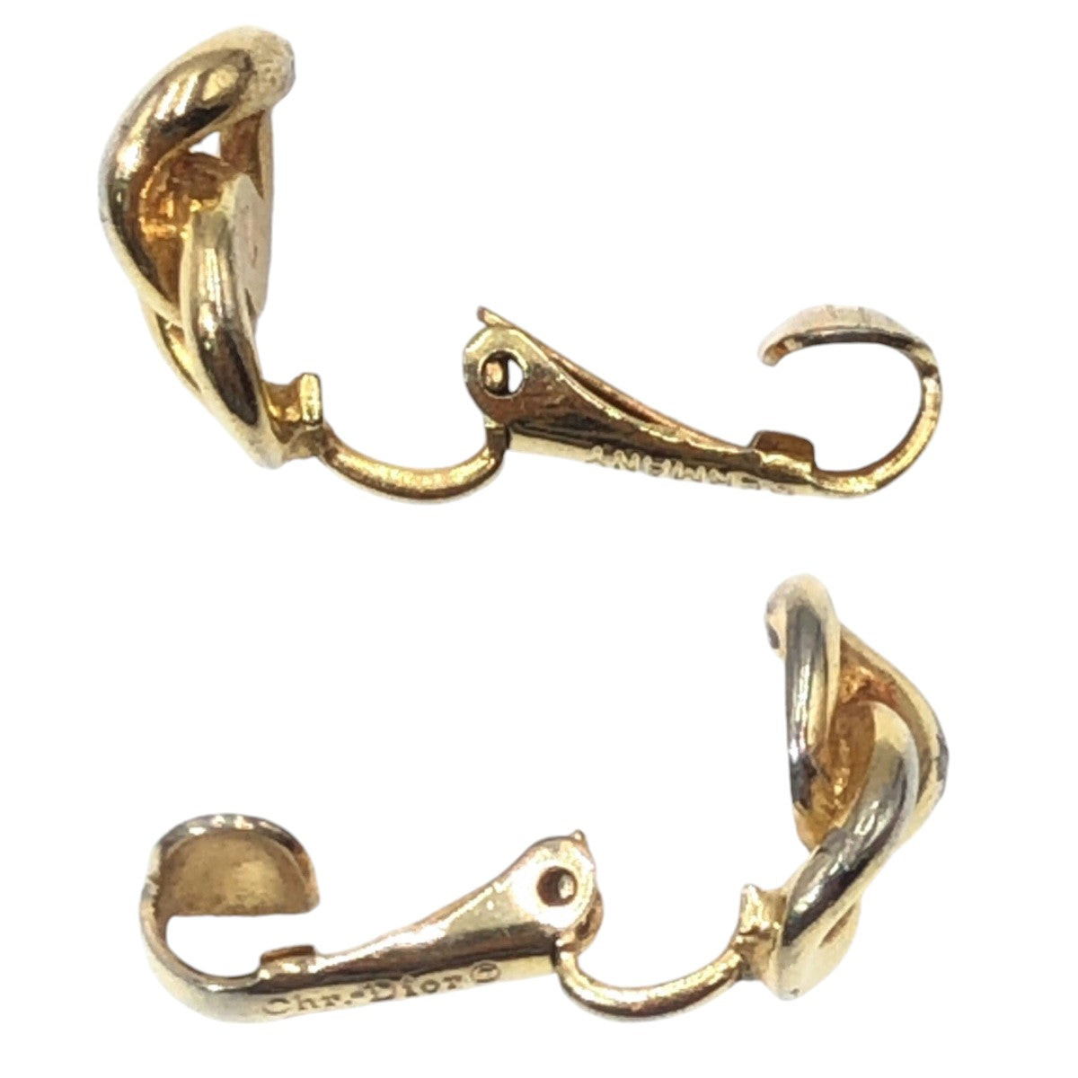 12830
 Dior Vintage Gold Metal Earrings for Women