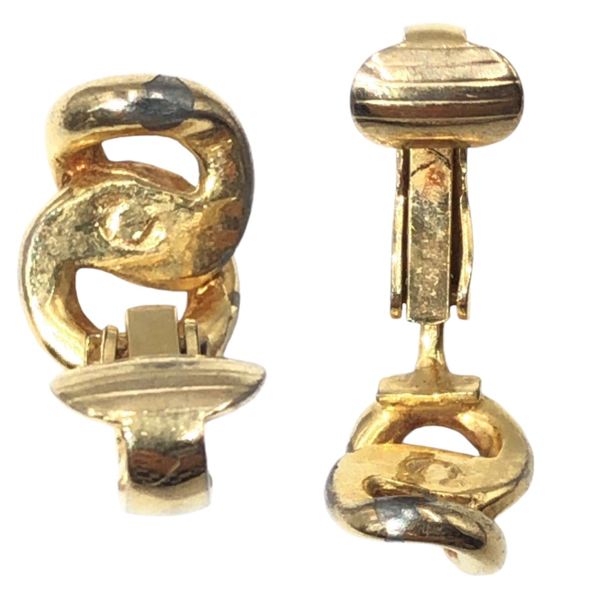12830
 Dior Vintage Gold Metal Earrings for Women