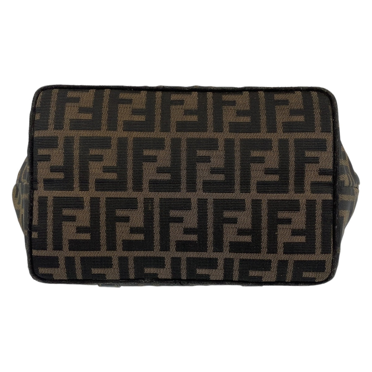 FENDI フェンディ ズッカ ブラウン 茶 ゴールド金具 キャンバス / レザー ハンドバッグ トートバッグ  レディース