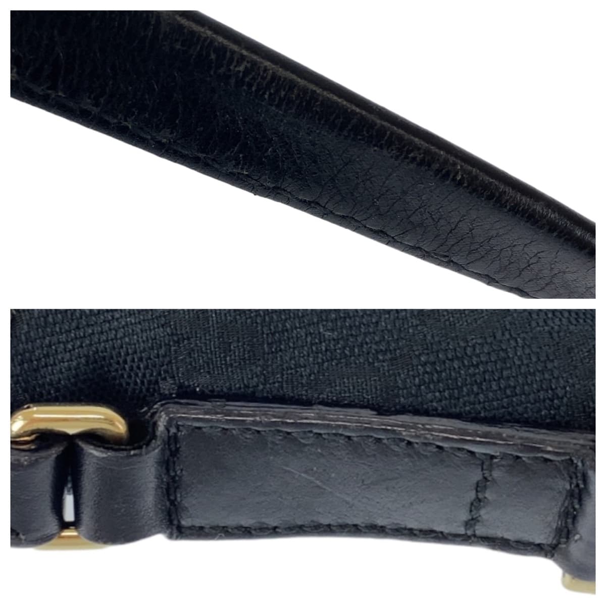 GUCCI グッチ スーキー ブラック 黒 ゴールド金具 GGキャンバス / レザー ハンドバッグ 肩掛け  レディース