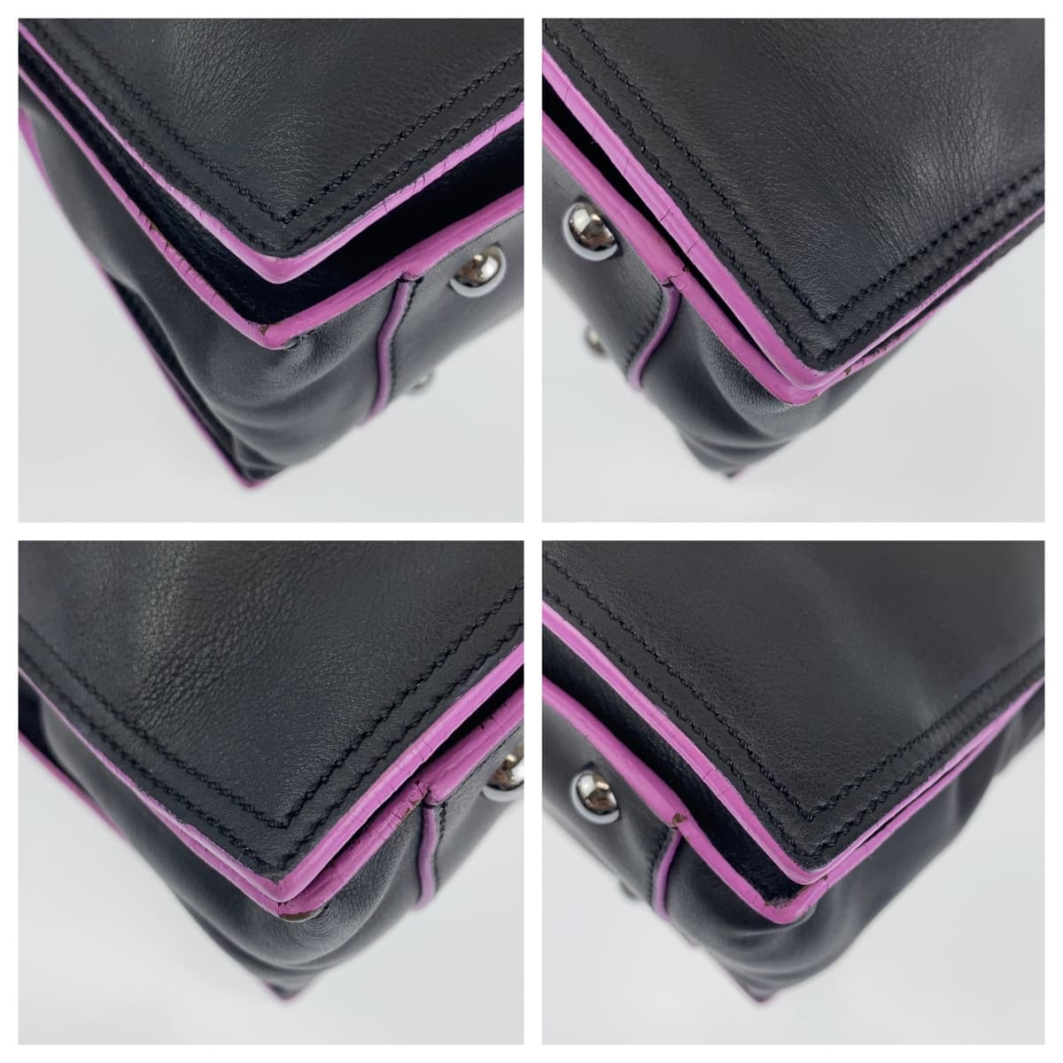 LOEWE ロエベ アナグラム フラメンコ ブラック 黒 シルバー金具 レザー ショルダーバッグ ハンドバッグ 2way  レディース