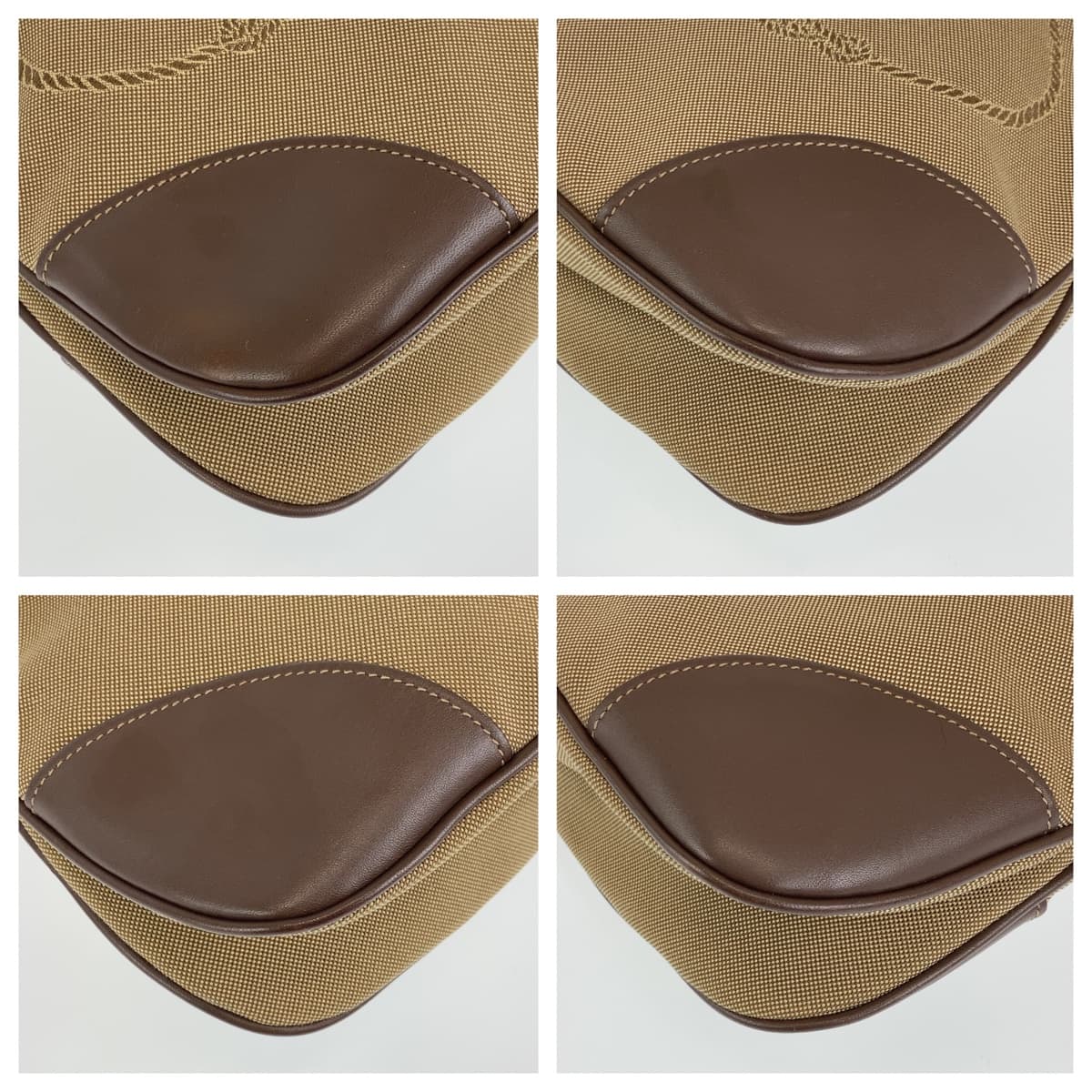 10528
PRADA プラダ ロゴジャガード ベージュ ブラウン キャンバス ショルダーバッグ 斜め掛け ポシェット 男女兼用  レディース A46