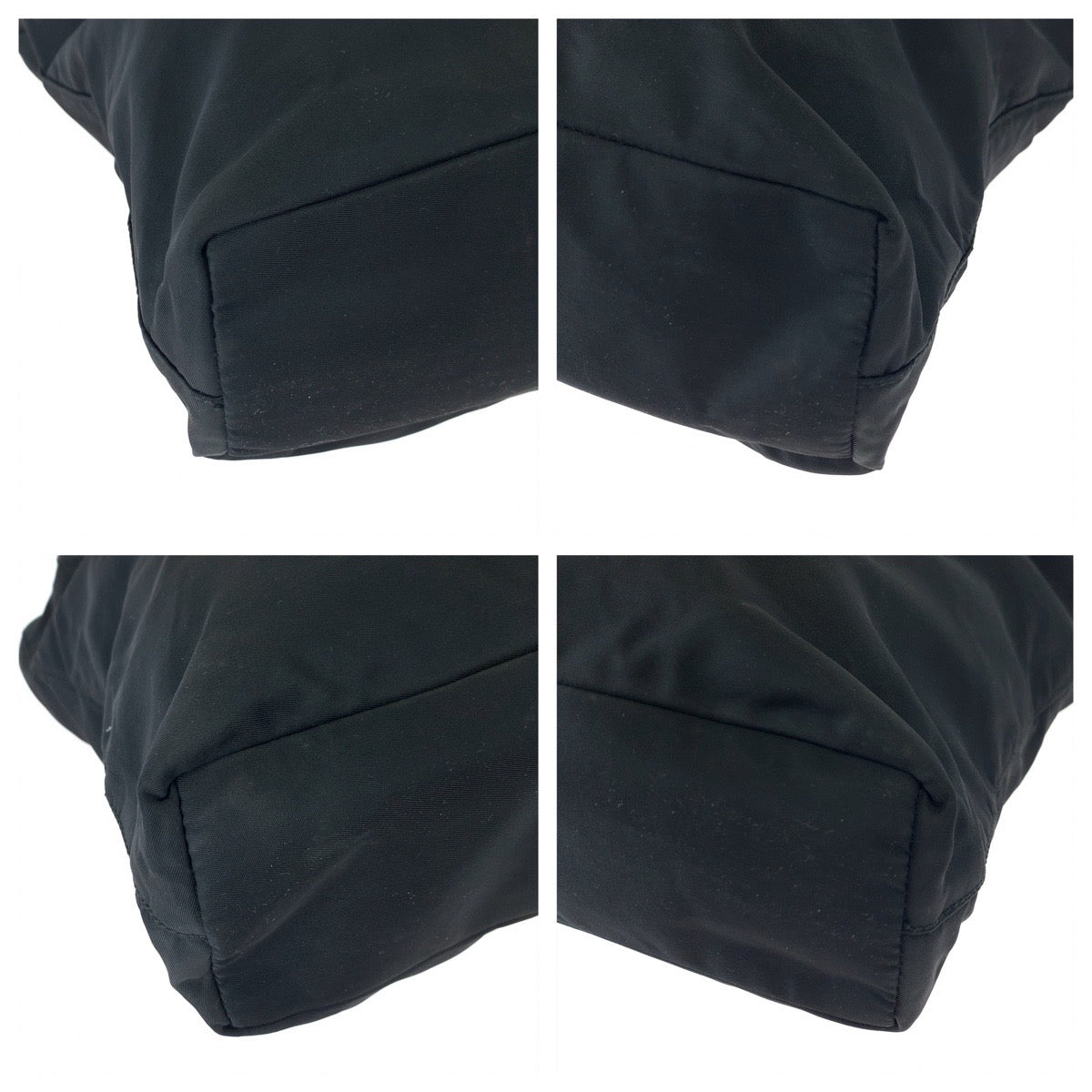 10530
PRADA プラダ テスート 三角ロゴプレート ブラック 黒 シルバー金具 ナイロン B9711 トートバッグ ハンドバッグ  レディース