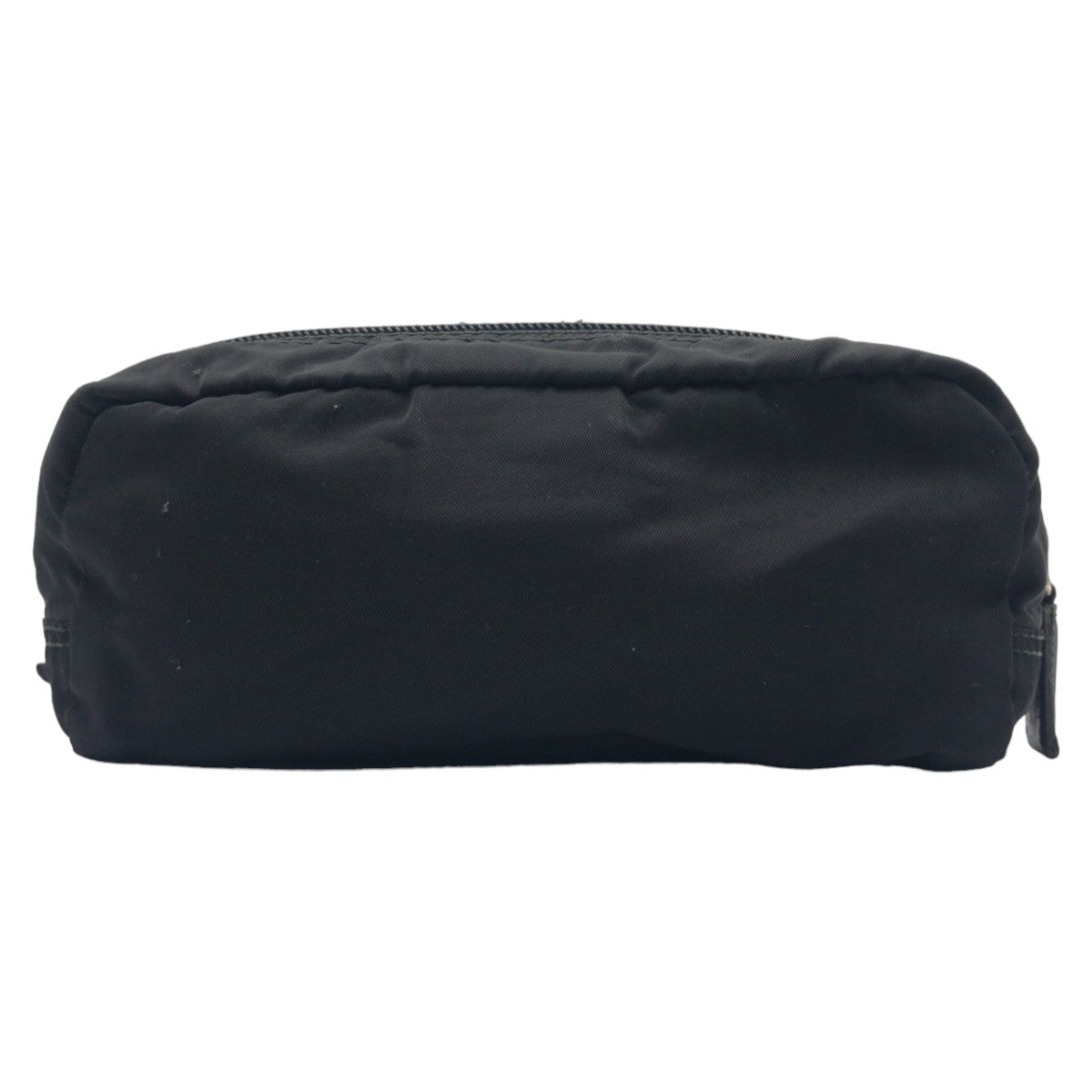 PRADA Prada Tessuto Triangle Logo Black Silver Hardware Nylon Pouch Accessory Pouch Pen Case Women's