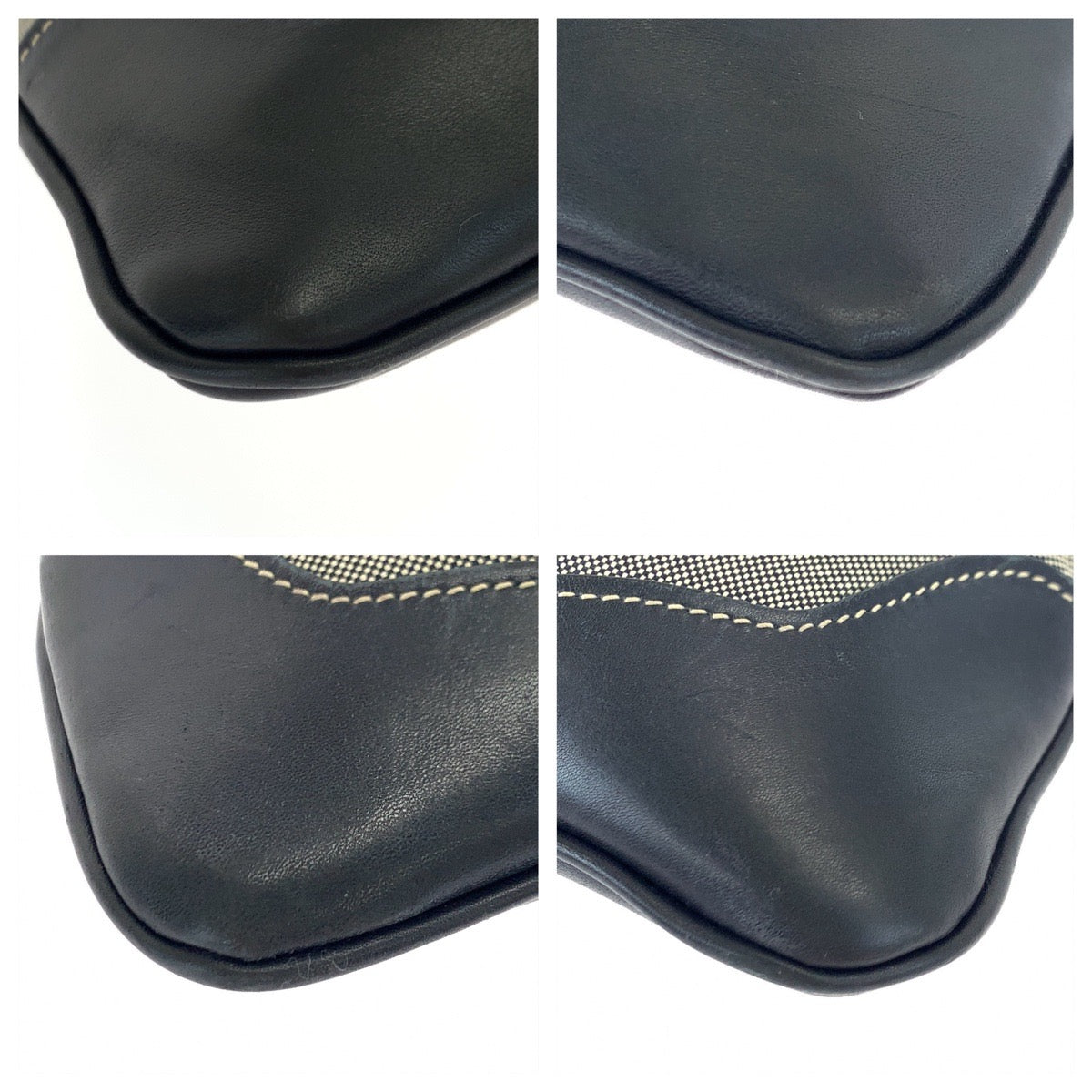 10536
PRADA プラダ ロゴジャガード ブラック 黒 グレー ゴールド金具 キャンバス / レザー ショルダーバッグ 斜め掛け メッセンジャーバッグ  メンズ