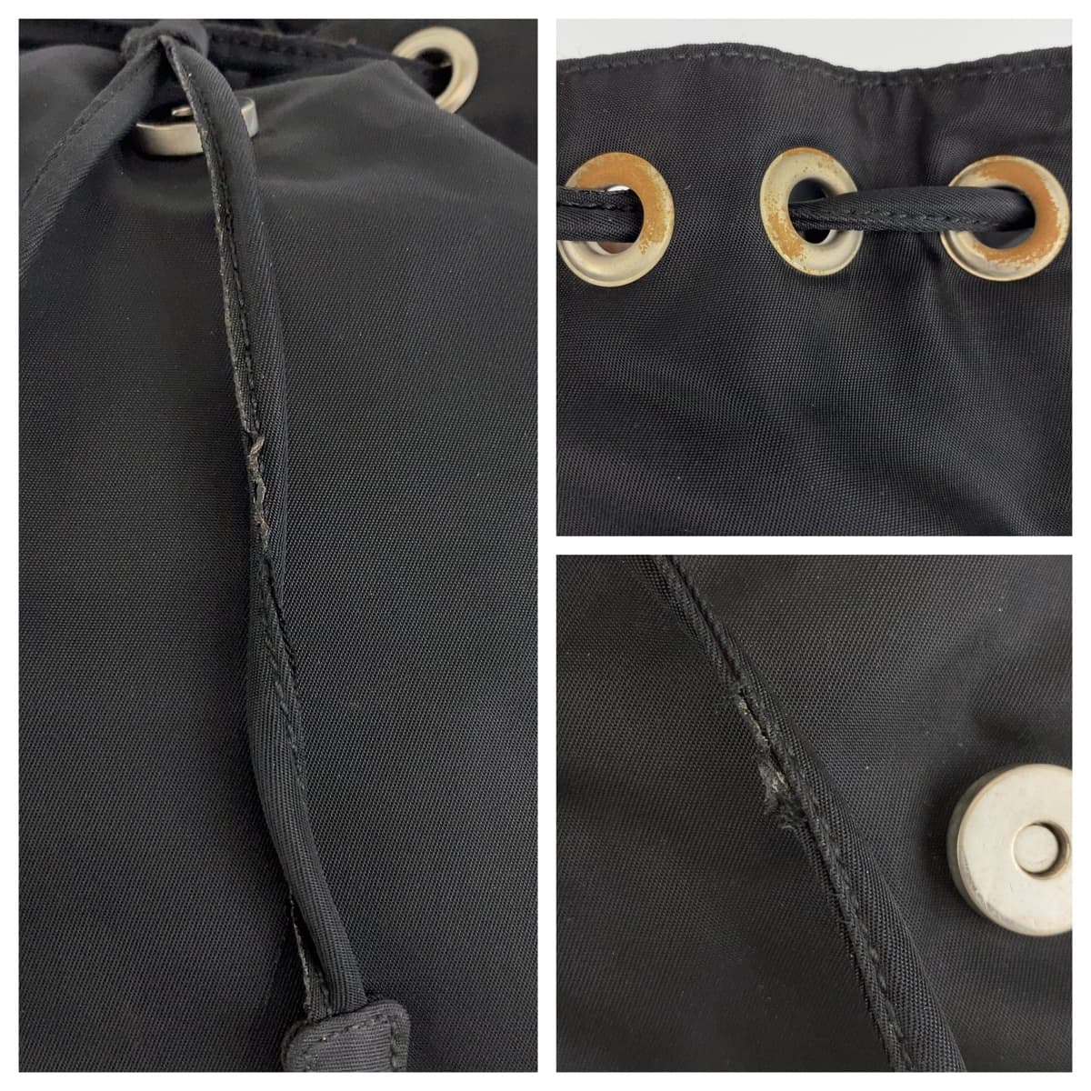 PRADA プラダ テスート ブラック 黒 シルバー金具 ナイロン リュック バックパック  レディース