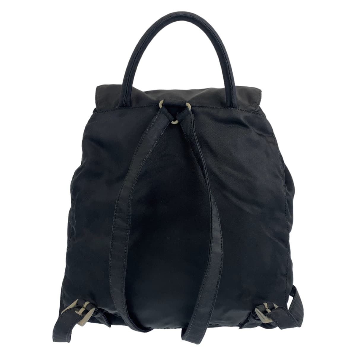 PRADA プラダ テスート ブラック 黒 シルバー金具 ナイロン リュック バックパック  レディース