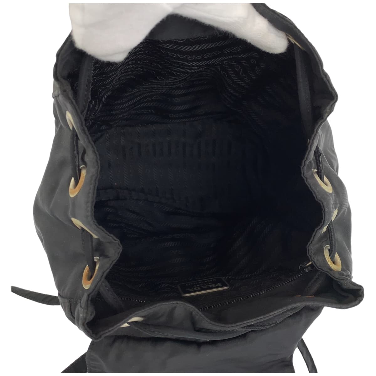 PRADA プラダ テスート ブラック 黒 シルバー金具 ナイロン リュック バックパック  レディース