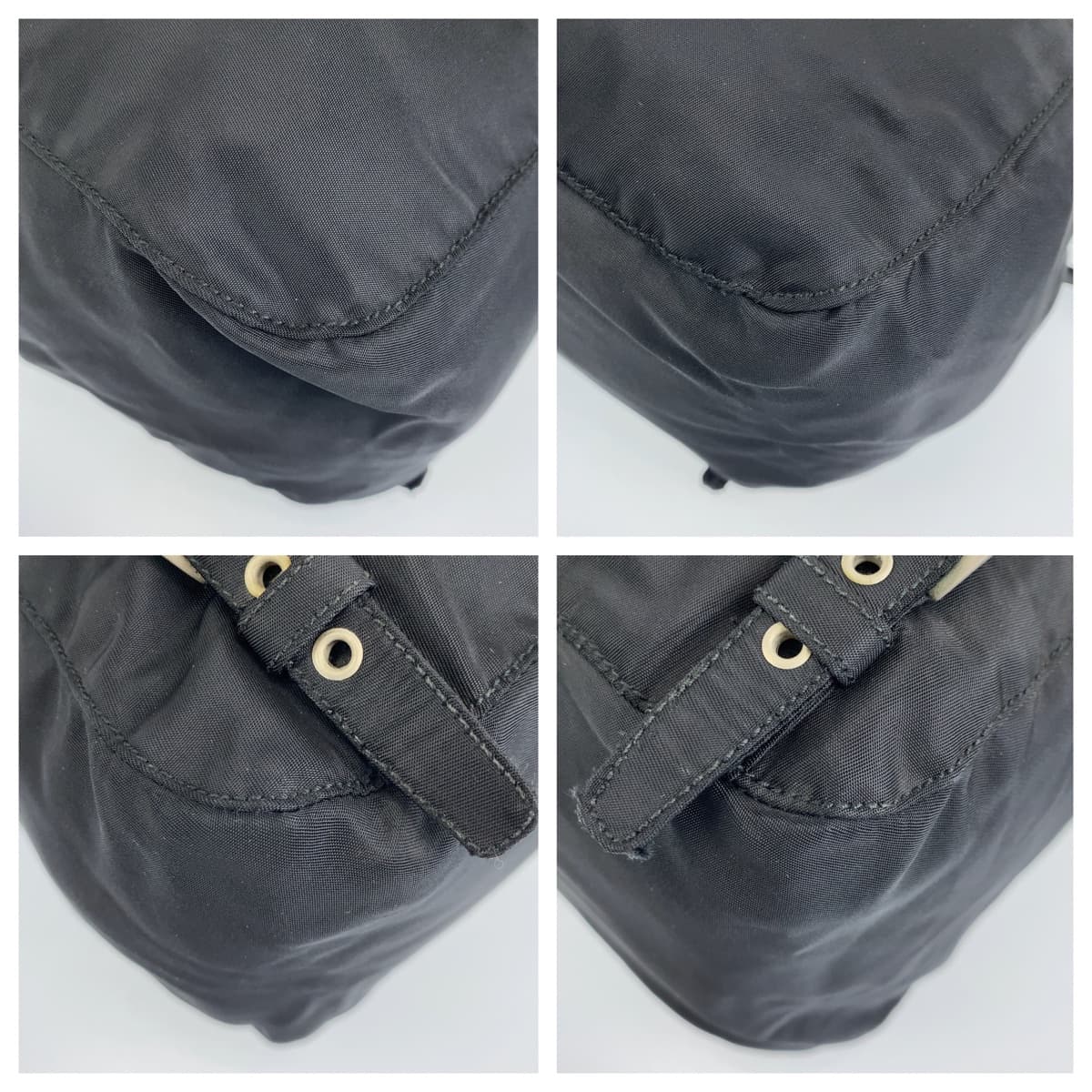 PRADA プラダ テスート ブラック 黒 シルバー金具 ナイロン リュック バックパック  レディース