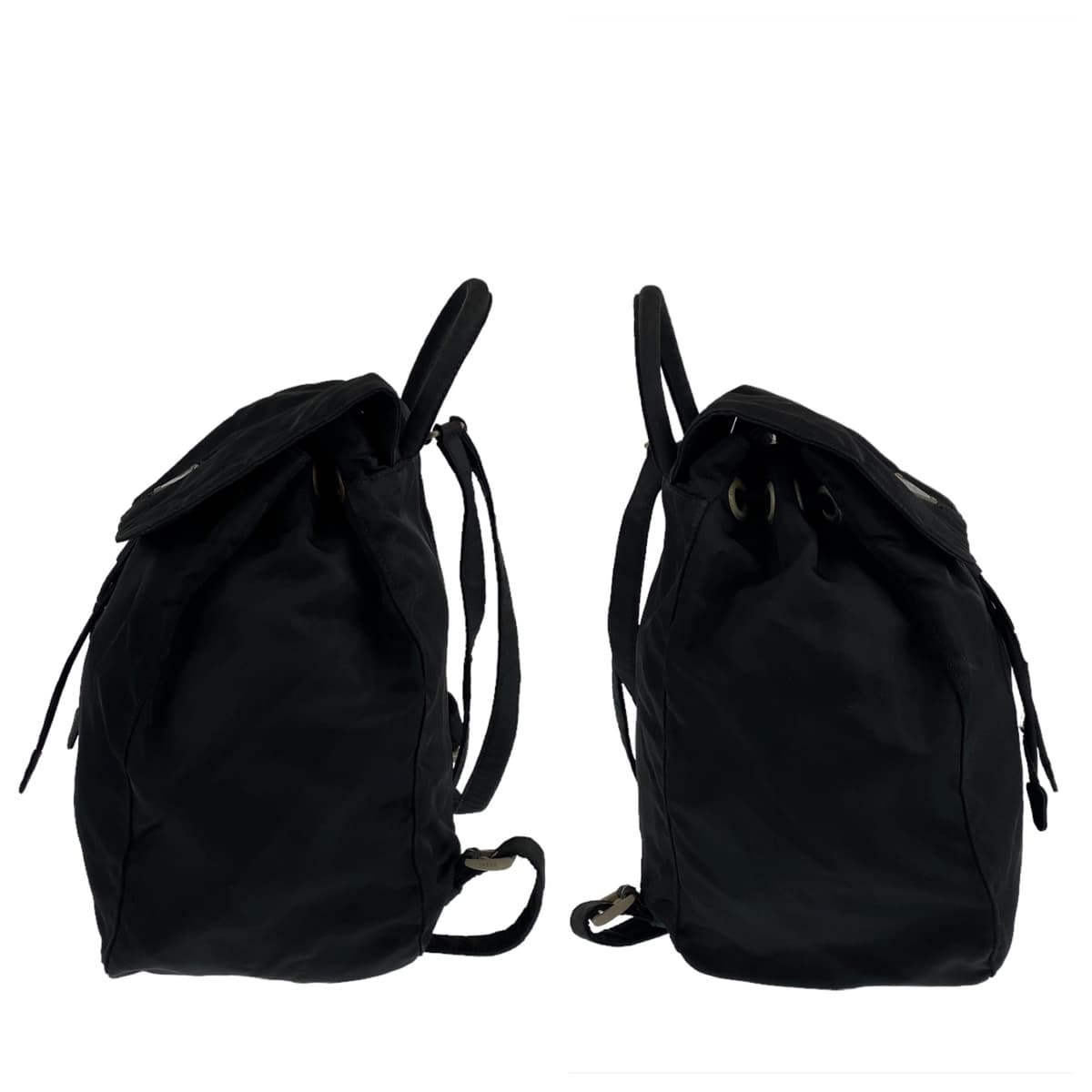 PRADA プラダ テスート ブラック 黒 シルバー金具 ナイロン リュック バックパック  レディース