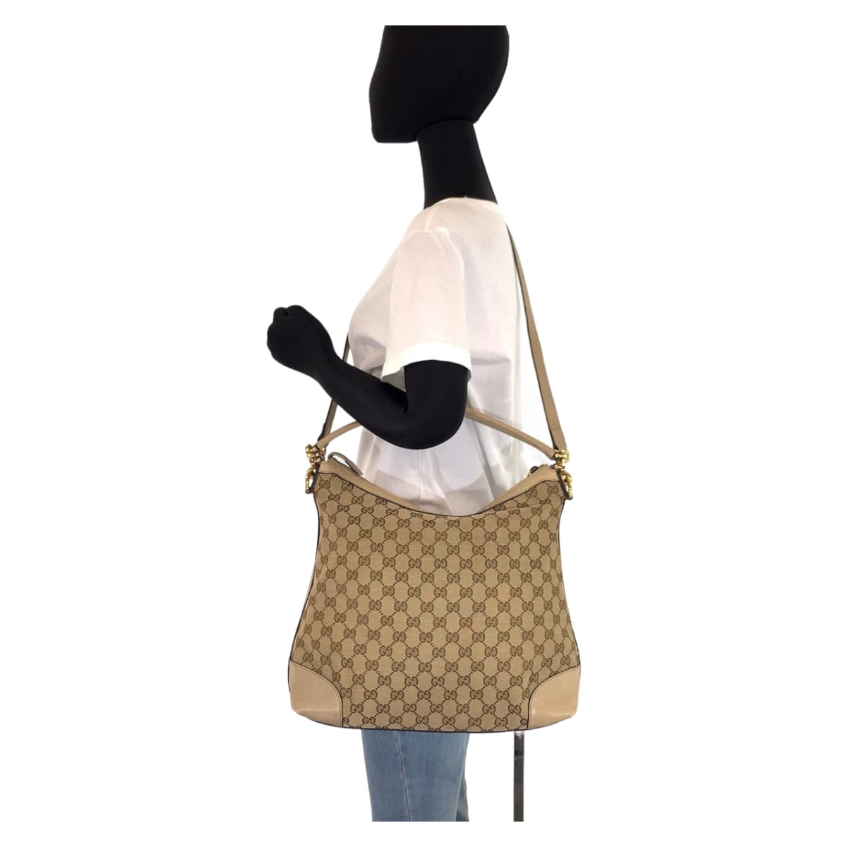 GUCCI グッチ ベージュ GGキャンバス / レザー 326514 ショルダーバッグ ハンドバッグ 2way  レディース