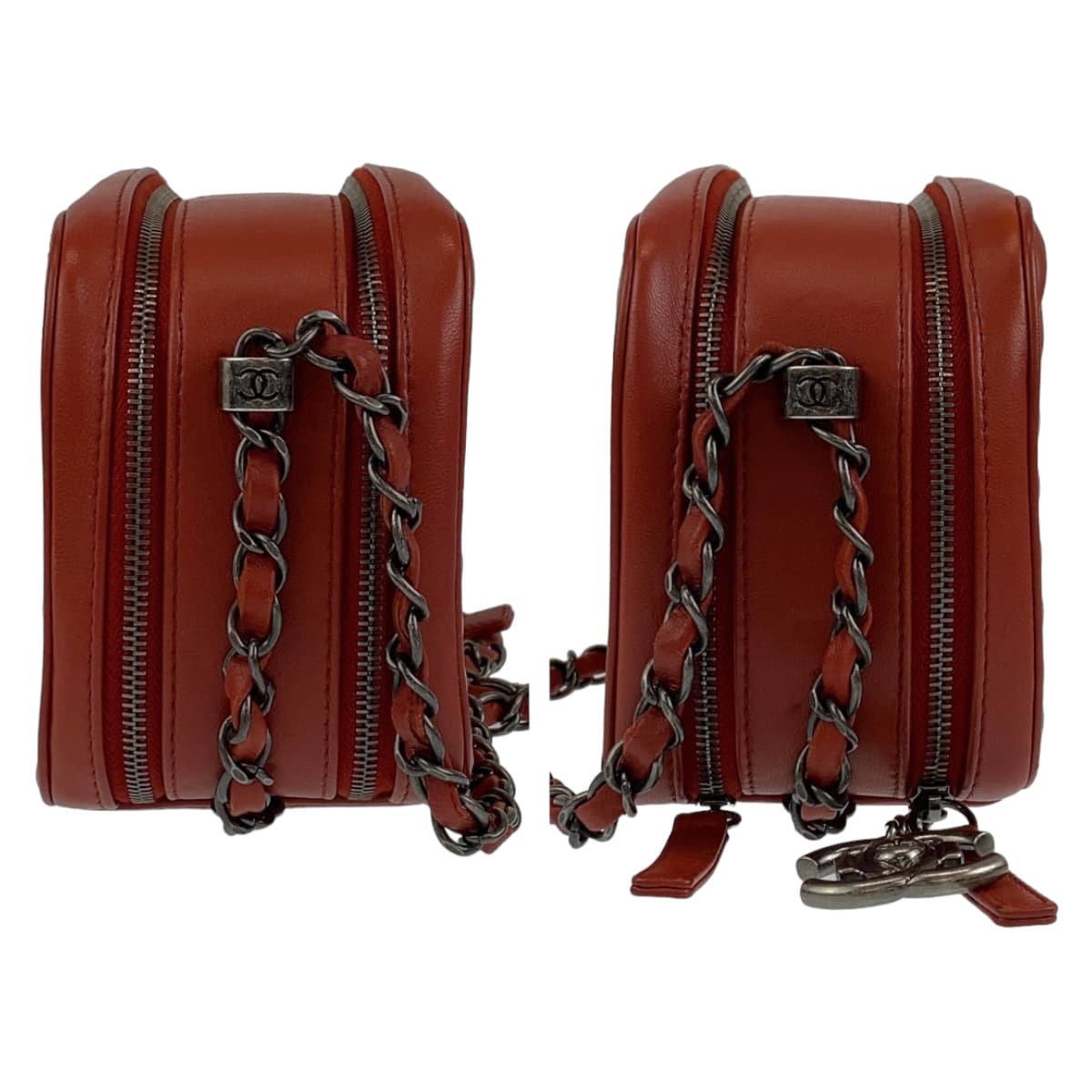 10550
CHANEL シャネル ボーイシャネル カメラバッグ ココマーク レッド 赤 SV金具 ラムスキン チェーンショルダーバッグ 斜め掛け  レディース