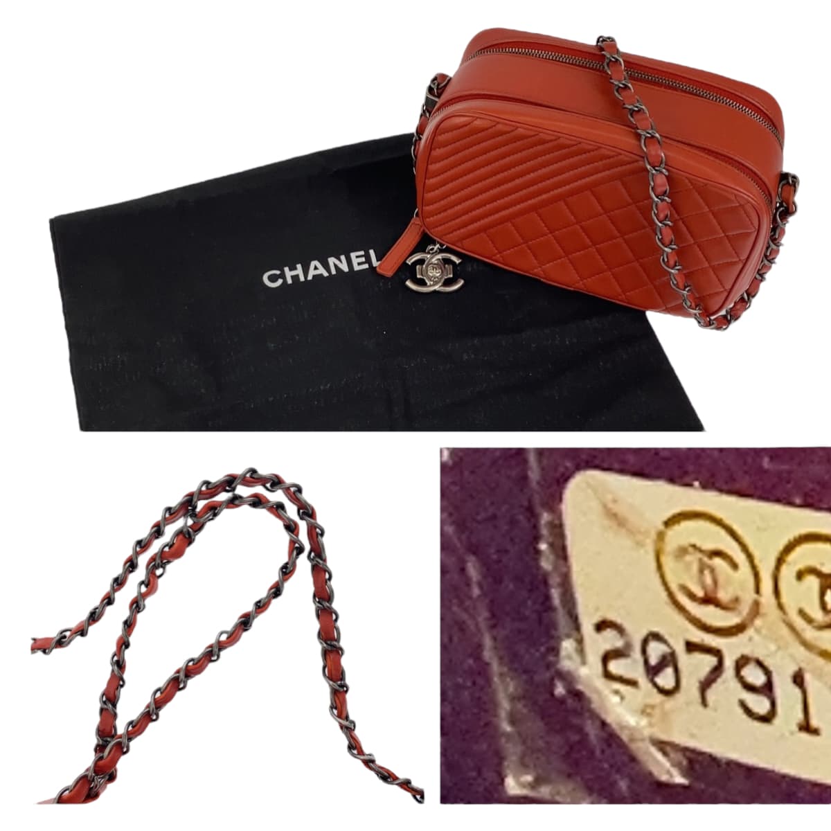 10550
CHANEL シャネル ボーイシャネル カメラバッグ ココマーク レッド 赤 SV金具 ラムスキン チェーンショルダーバッグ 斜め掛け  レディース