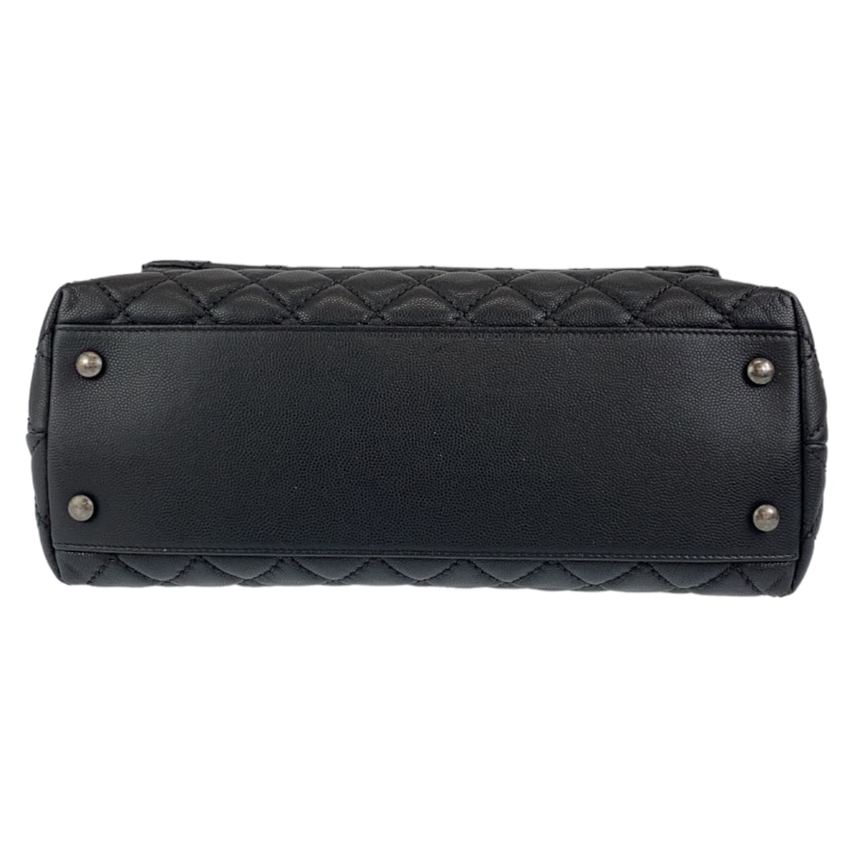 10551
CHANEL シャネル マトラッセ ココハンドル トップハンドル ブラック SV金具 キャビアスキン ハンドバッグ ショルダーバッグ  レディース