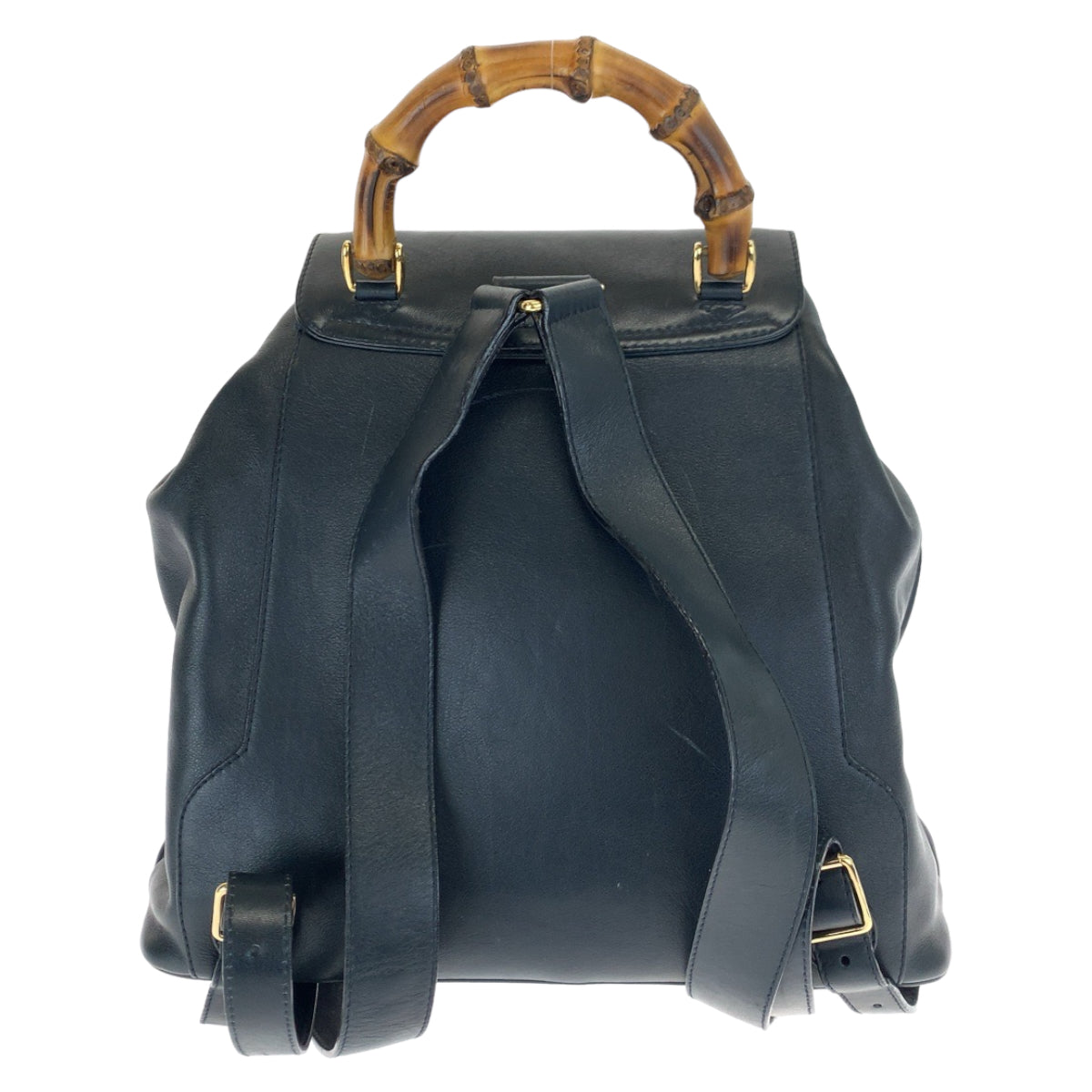 GUCCI グッチ バンブー ブラック 黒 ブラウン 茶 ゴールド金具 レザー 003 2053 0016 リュックサック デイパック  レディース
