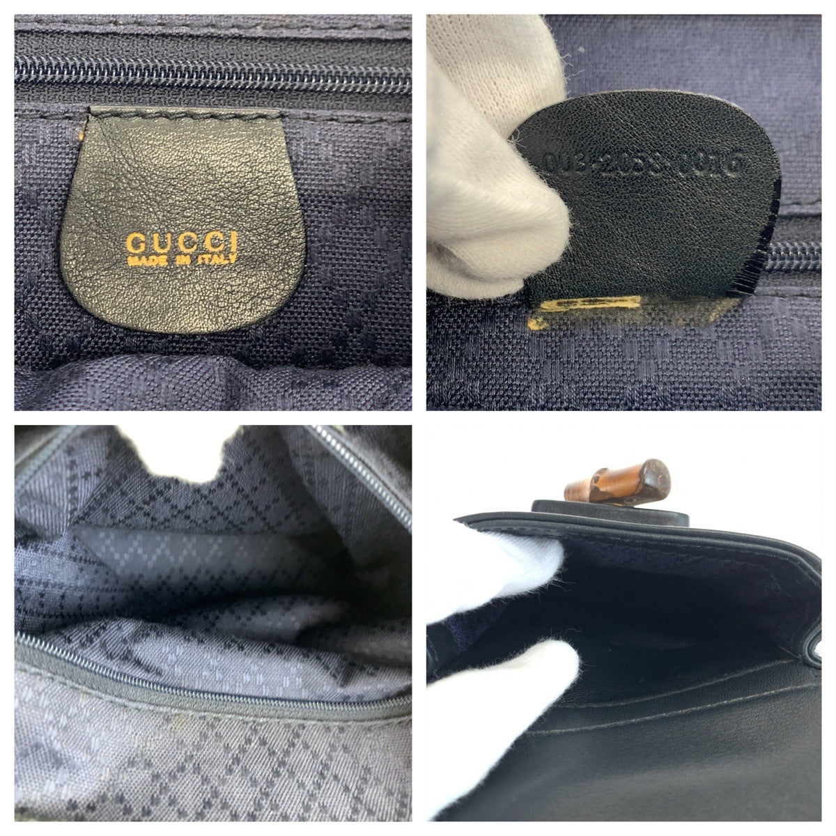 GUCCI グッチ バンブー ブラック 黒 ブラウン 茶 ゴールド金具 レザー 003 2053 0016 リュックサック デイパック  レディース