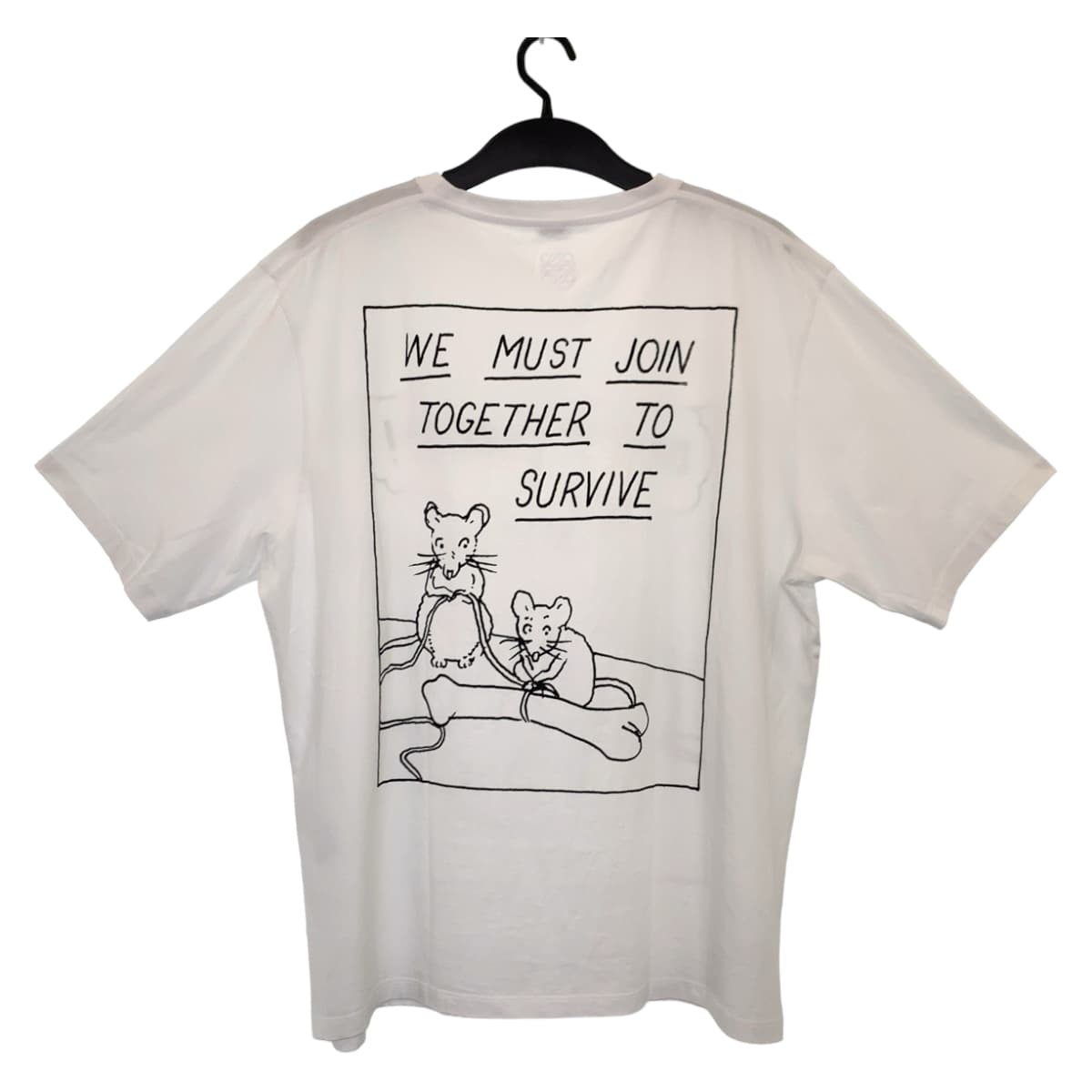 10556
LOEWE ロエベ アナグラム刺繍 サイズXL ホワイト コットン 半袖Tシャツ クルーネック  メンズ