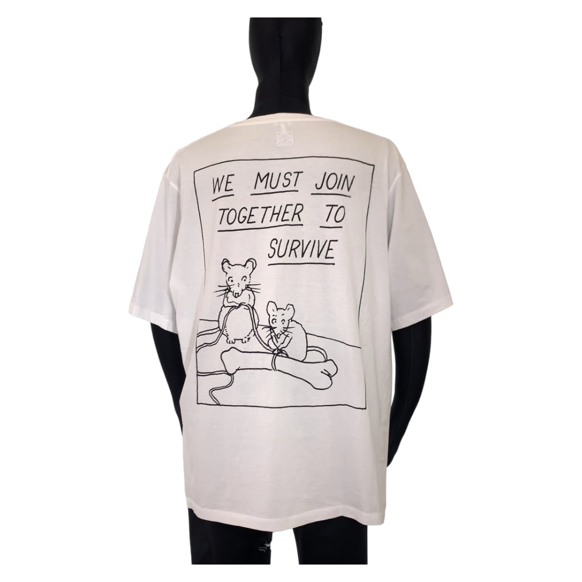 10556
LOEWE ロエベ アナグラム刺繍 サイズXL ホワイト コットン 半袖Tシャツ クルーネック  メンズ