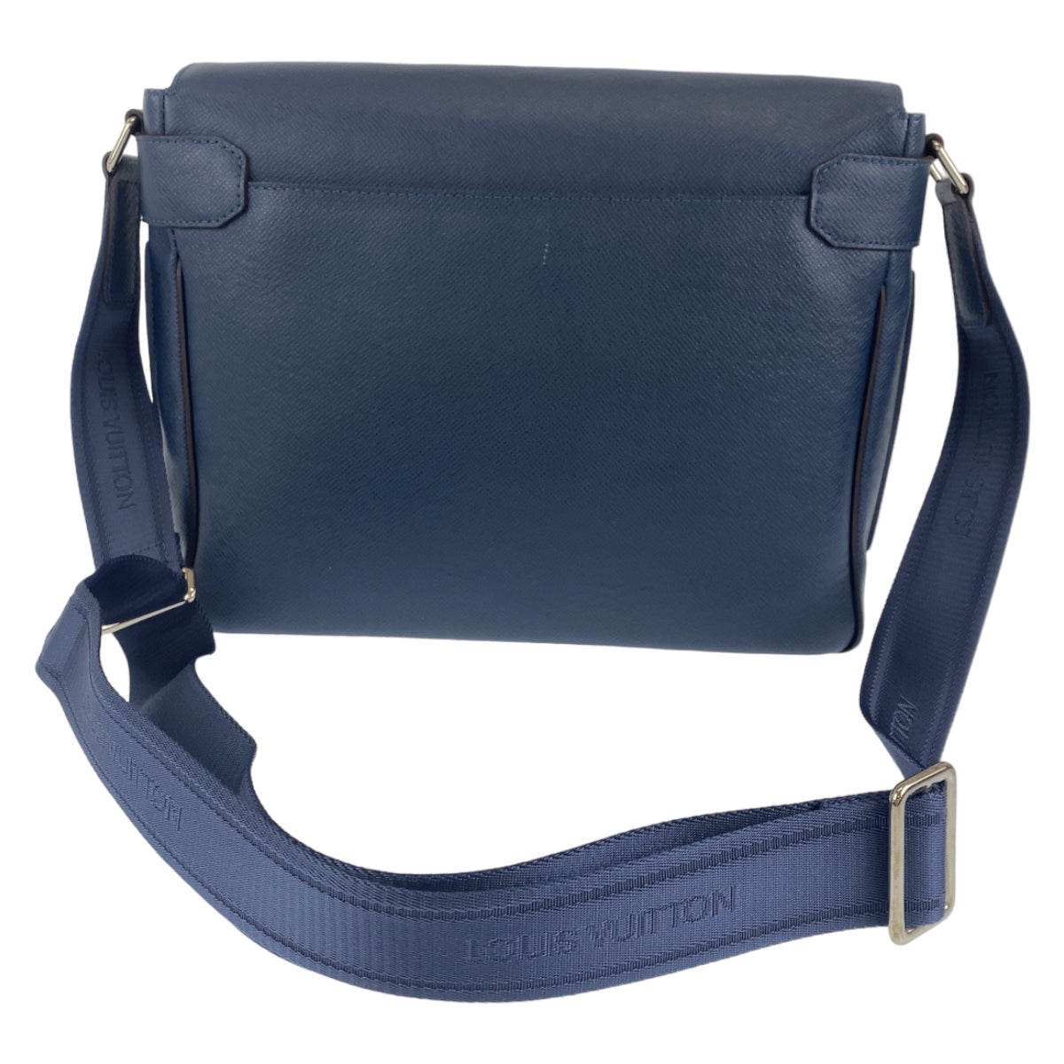 LOUIS VUITTON ルイヴィトン タイガ ロマン MM ネイビー 紺 シルバー金具 レザー M32814 斜め掛け ショルダーバッグ  メンズ
