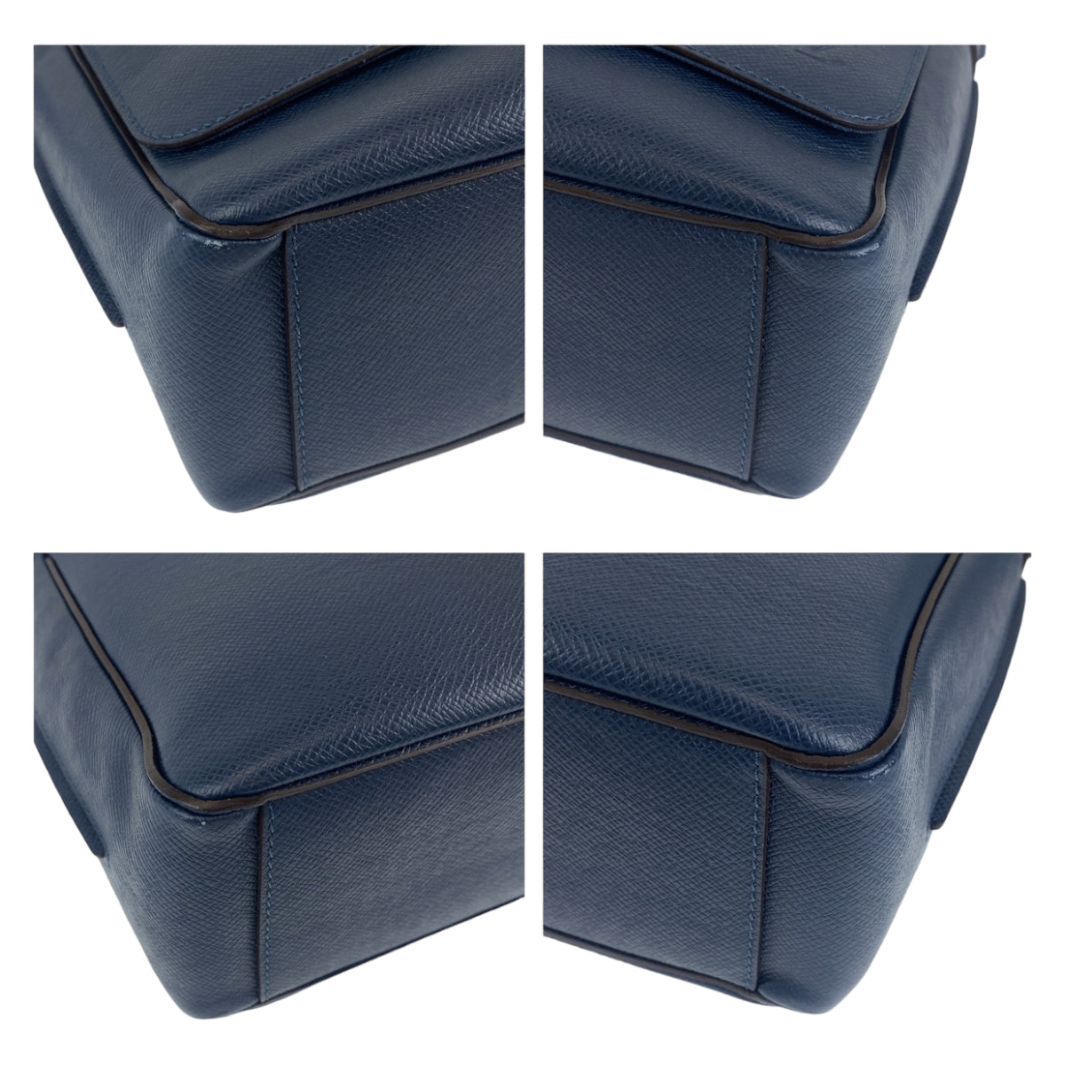 LOUIS VUITTON ルイヴィトン タイガ ロマン MM ネイビー 紺 シルバー金具 レザー M32814 斜め掛け ショルダーバッグ  メンズ