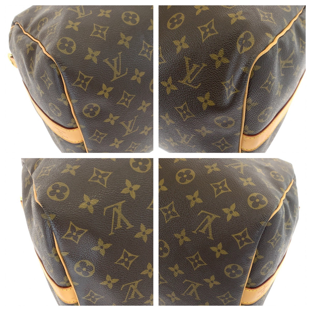 LOUIS VUITTON ルイヴィトン モノグラム キーポル50 ブラウン 茶 ベージュ ゴールド金具 PVC M41426 ボストンバッグ 旅行バッグ  レディース