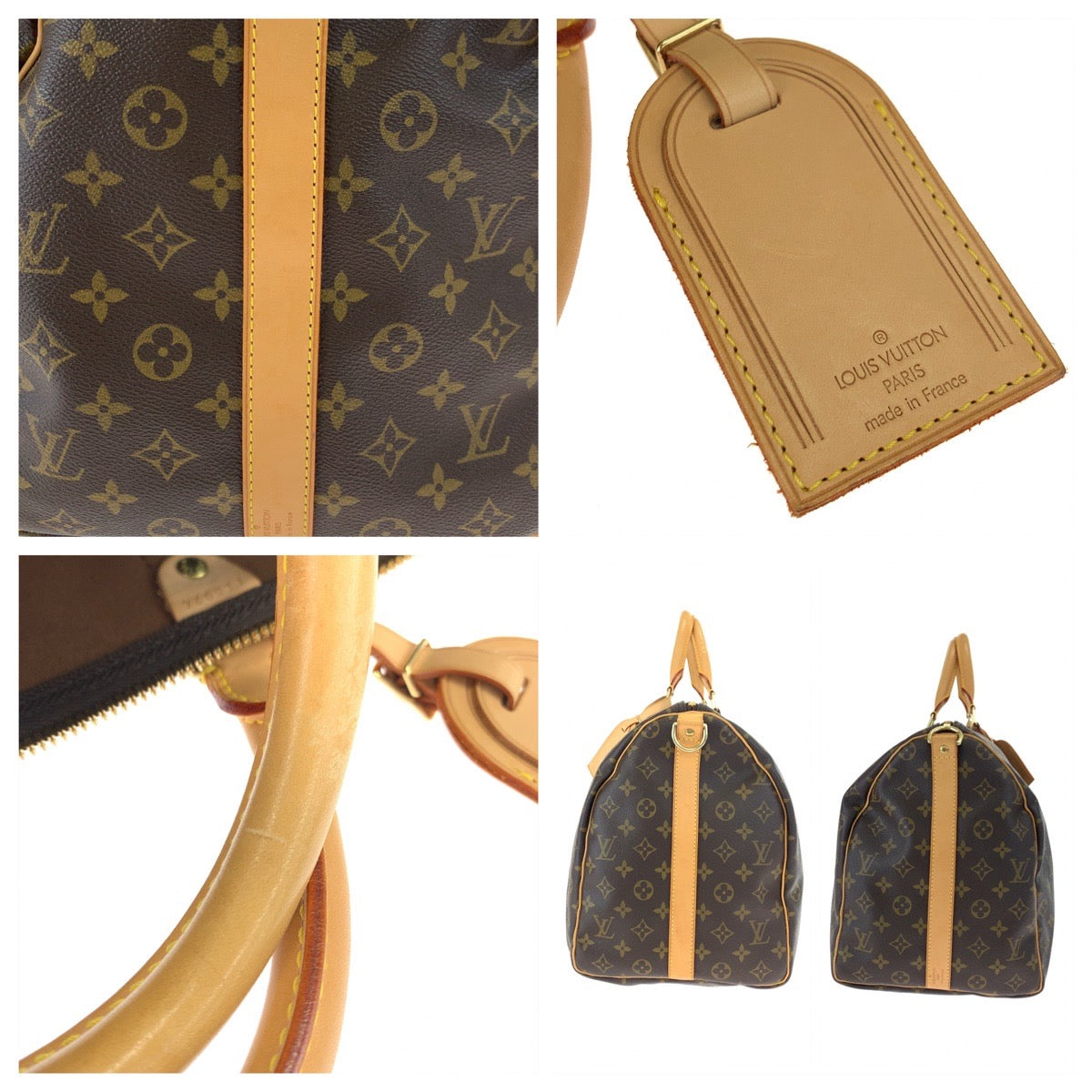 LOUIS VUITTON ルイヴィトン モノグラム キーポル50 ブラウン 茶 ベージュ ゴールド金具 PVC M41426 ボストンバッグ 旅行バッグ  レディース