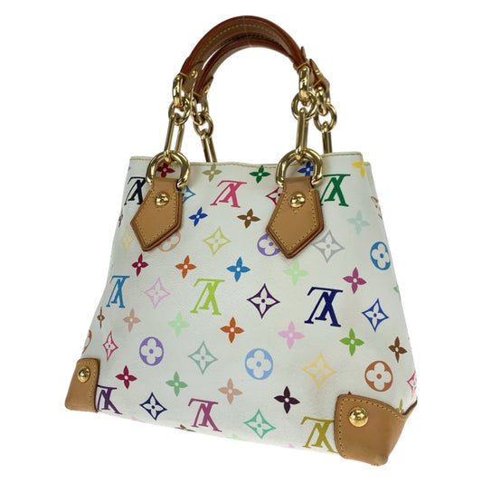LOUIS VUITTON Louis Vuitton Monogram Multicolor Audra Blanc White PVC Handbag Tote Bag Women's