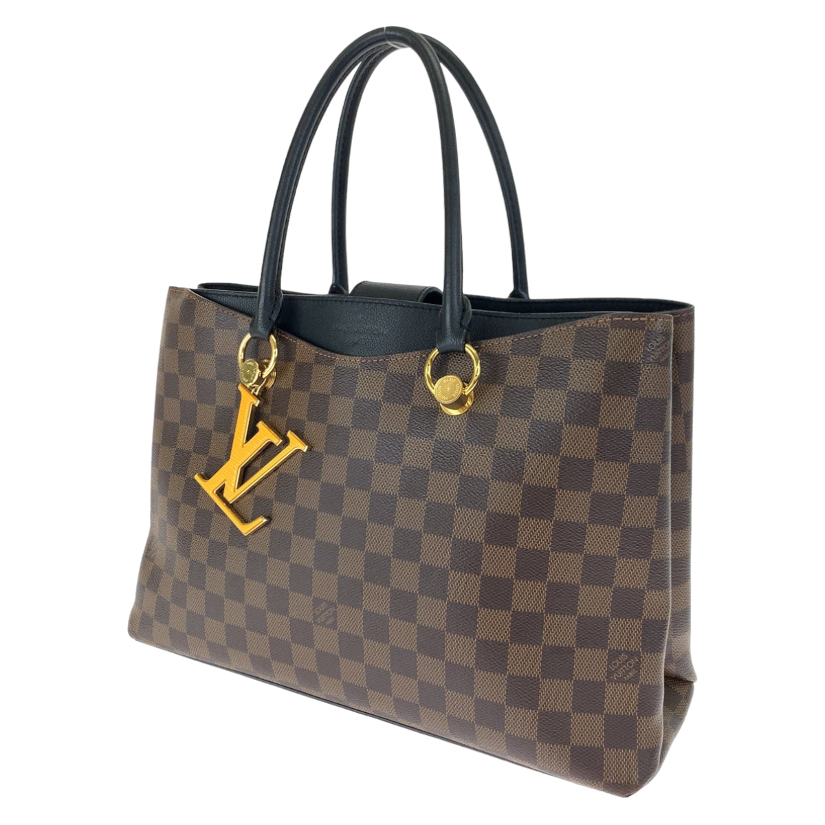 LOUIS VUITTON ルイヴィトン ダミエ エベヌ リバーサイド ブラウン 茶 ブラック 黒 ゴールド金具 PVC N40050 ハンドバッグ トートバッグ  レディース