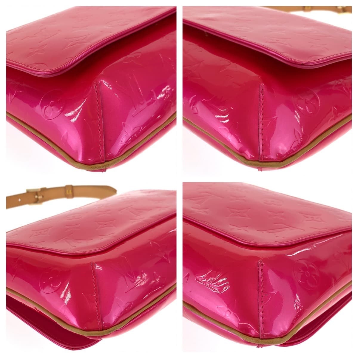 10571
LOUIS VUITTON ルイヴィトン ヴェルニ トンプソンストリート フューシャピンク ピンク ヴェルニ M91215 ショルダーバッグ ポシェット  レディース