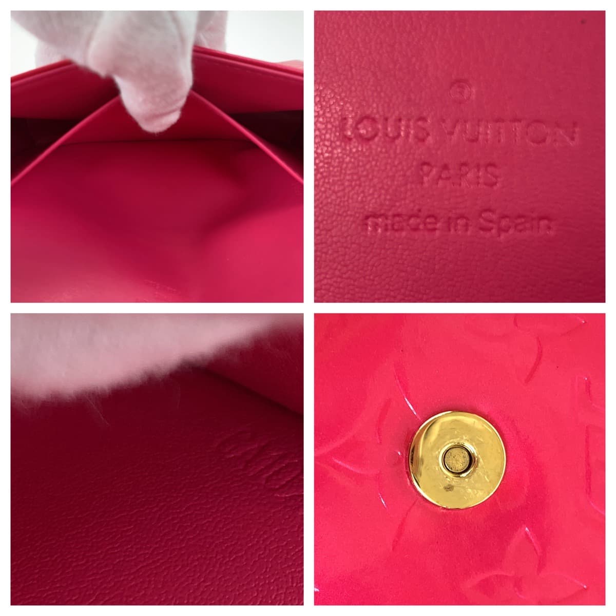 10571
LOUIS VUITTON ルイヴィトン ヴェルニ トンプソンストリート フューシャピンク ピンク ヴェルニ M91215 ショルダーバッグ ポシェット  レディース