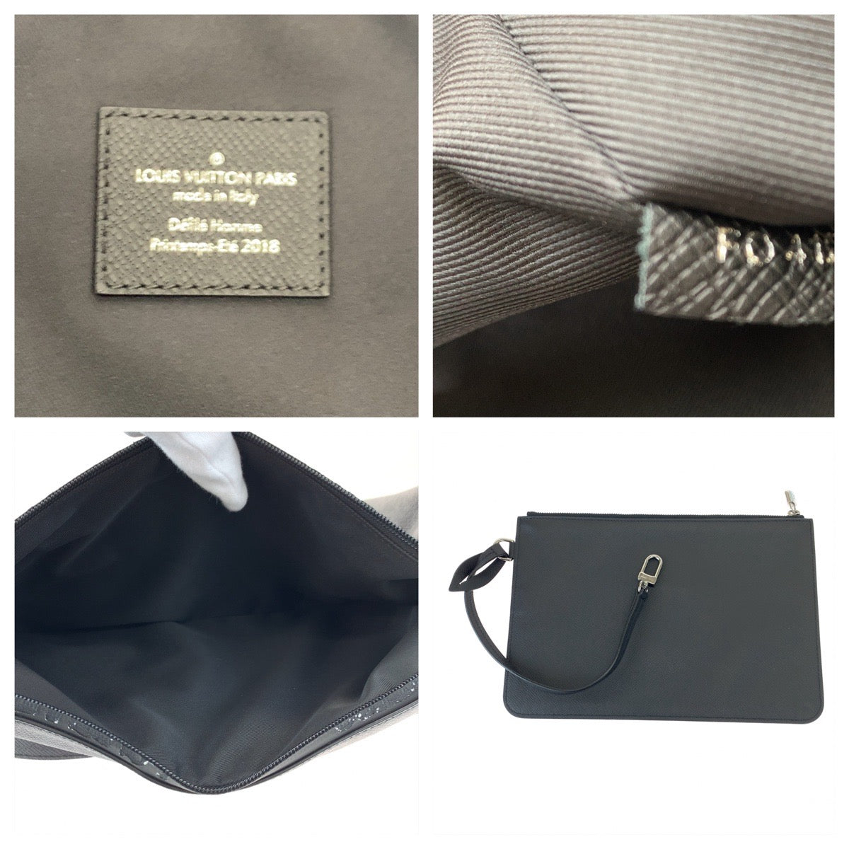 LOUIS VUITTON ルイヴィトン タイガ カバライト アルドワーズ ノワール ブラック 黒 シルバー金具 レザー M31009 ハンドバッグ トートバッグ ポーチ付き  メンズ
