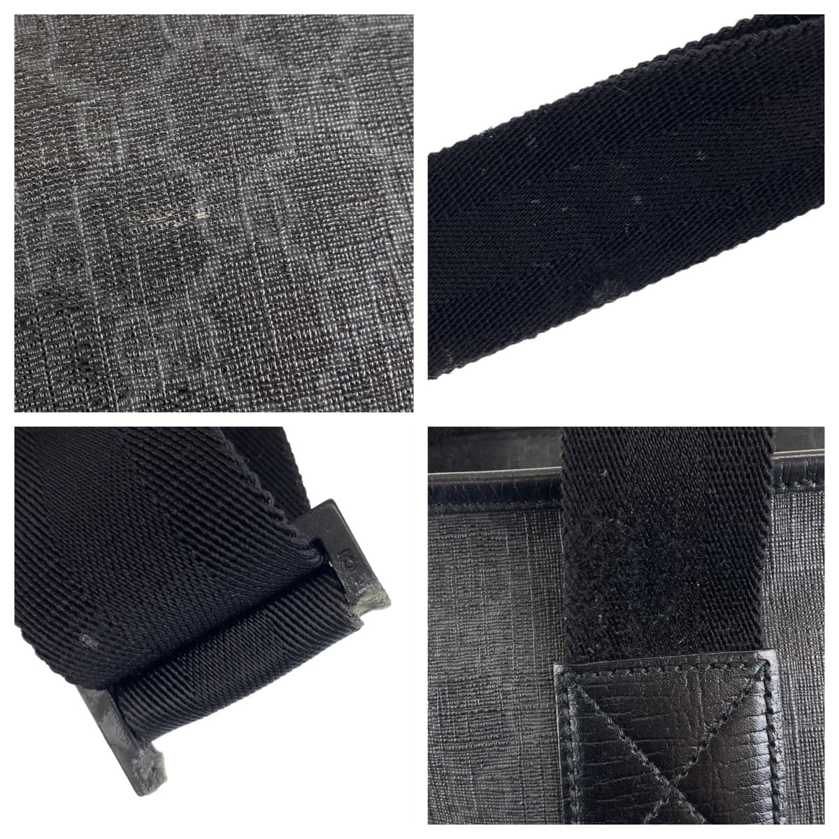 GUCCI グッチ GGスプリーム ブラック 黒 ブラック金具 PVC / レザー 162163 トートバッグ ショルダーバッグ 2way  メンズ
