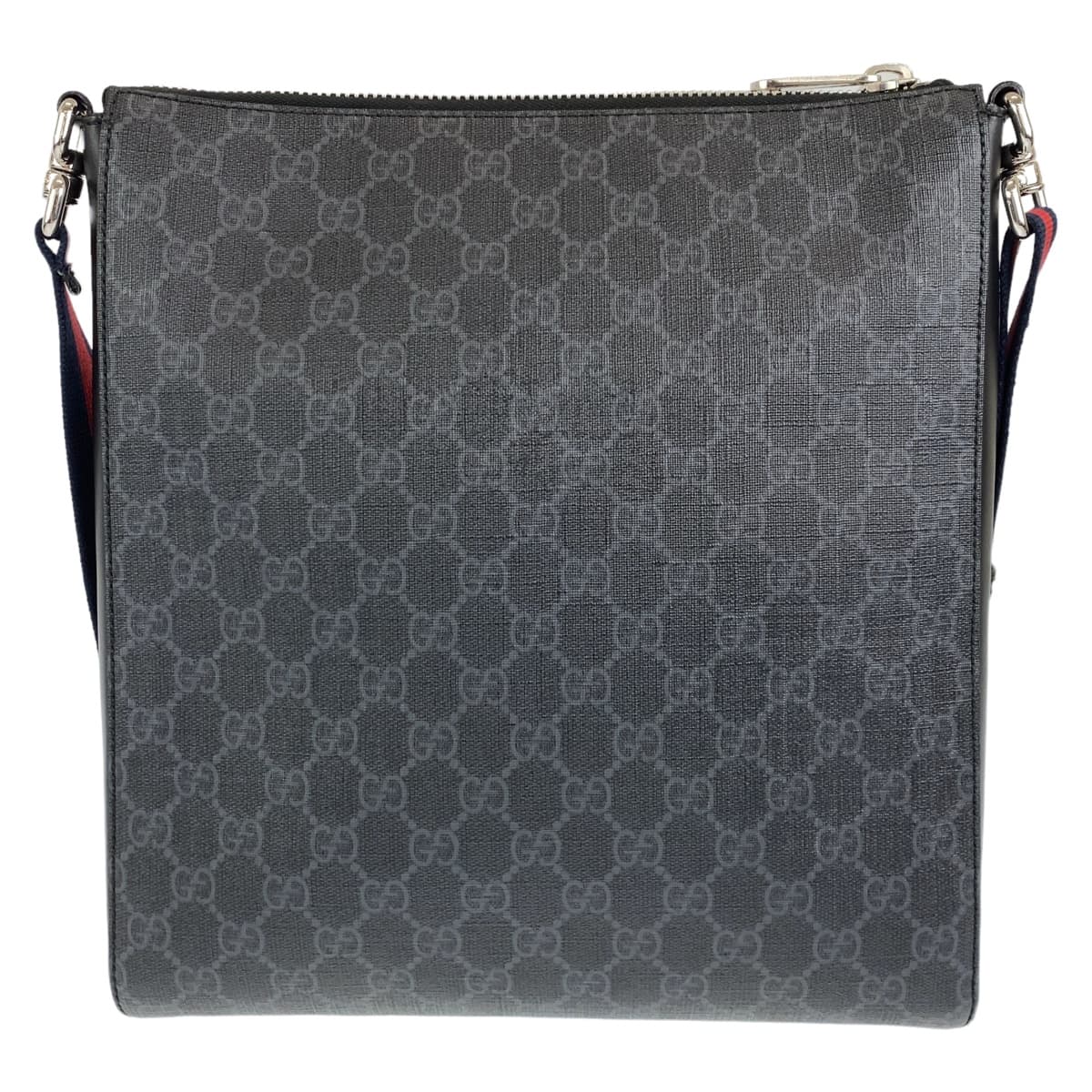 GUCCI グッチ クーリエ GGスプリーム シェリーライン GG柄 ブラック 黒 シルバー金具 PVC / レザー 474137 ショルダーバッグ 肩掛け  メンズ