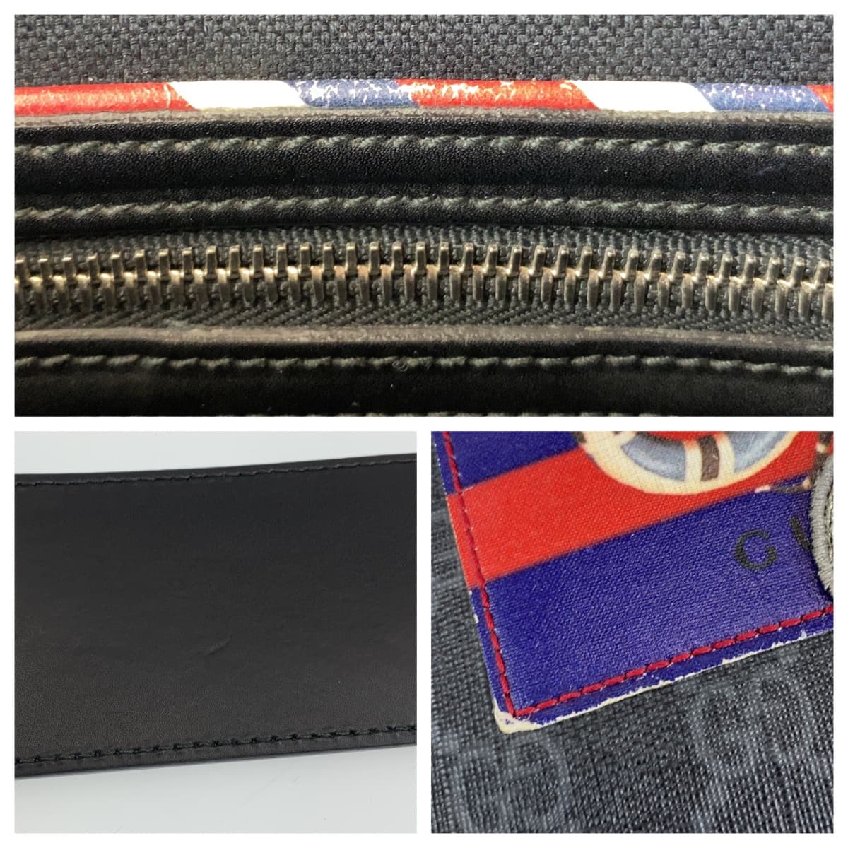 GUCCI グッチ クーリエ GGスプリーム シェリーライン GG柄 ブラック 黒 シルバー金具 PVC / レザー 474137 ショルダーバッグ 肩掛け  メンズ