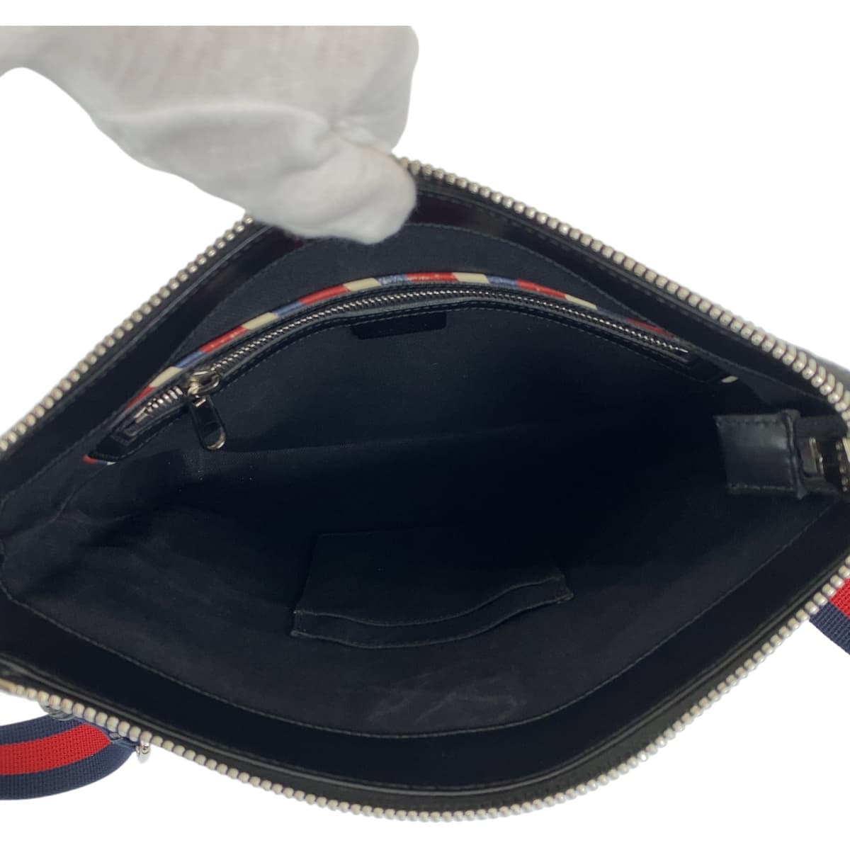 GUCCI グッチ クーリエ GGスプリーム シェリーライン GG柄 ブラック 黒 シルバー金具 PVC / レザー 474137 ショルダーバッグ 肩掛け  メンズ
