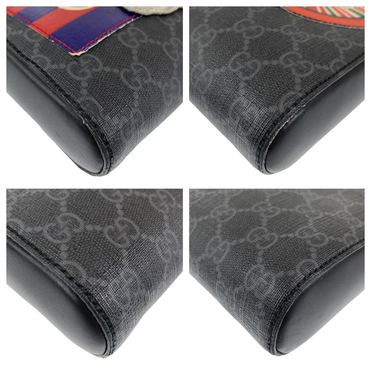 GUCCI グッチ クーリエ GGスプリーム シェリーライン GG柄 ブラック 黒 シルバー金具 PVC / レザー 474137 ショルダーバッグ 肩掛け  メンズ