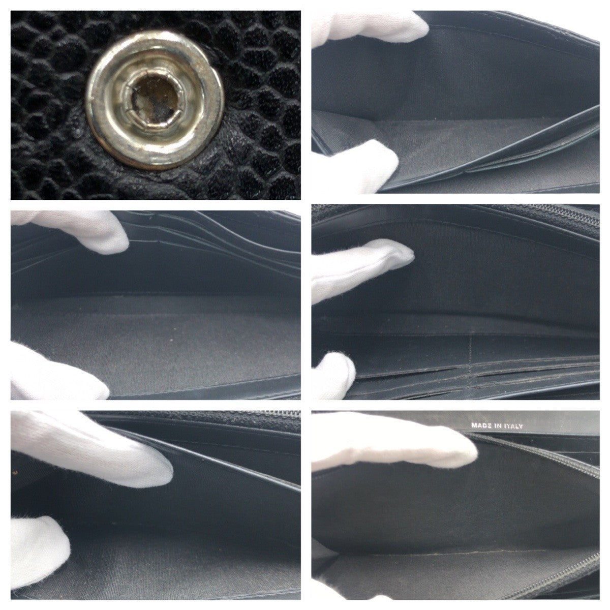 10577
 CHANEL Coco Mark Black Silver Hardware Leather Long Wallet Women's