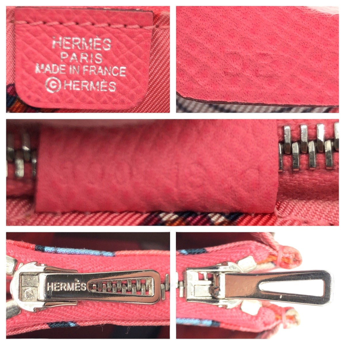 10580
HERMES エルメス アザップ シルクインコンパクト ピンク ローズアザレ シルバー金具 ヴォーエプソン 折財布 コンパクトウォレット D刻印  レディース