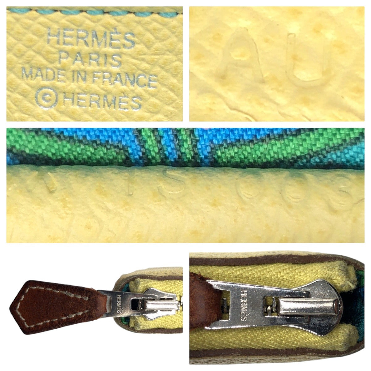 10582
HERMES エルメス アザップ ロングシルクイン イエロー 黄 ジョーヌプッサン ヴォーエプソン 長財布 ロングウォレット ラウンドファスナー X刻印  レディース